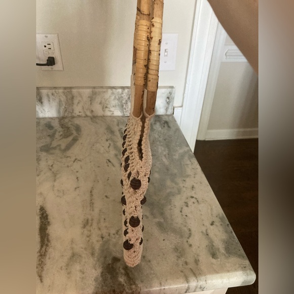 Handmade Macrame Crochet Beaded Bag - Picture 4 of 9